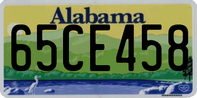 AL license plate 65CE458