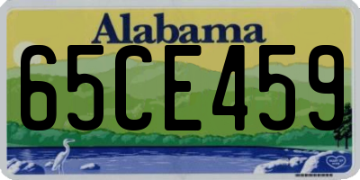 AL license plate 65CE459
