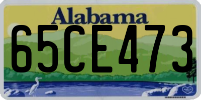 AL license plate 65CE473