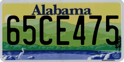 AL license plate 65CE475