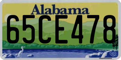 AL license plate 65CE478