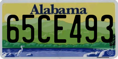 AL license plate 65CE493