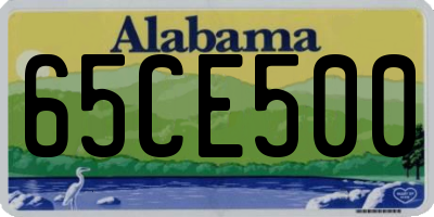 AL license plate 65CE500