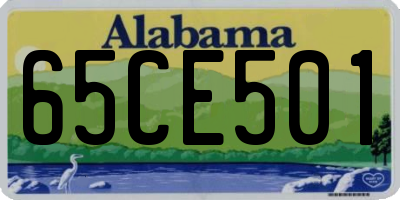 AL license plate 65CE501