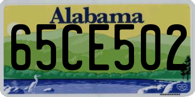AL license plate 65CE502