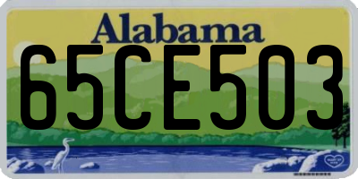 AL license plate 65CE503