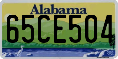 AL license plate 65CE504