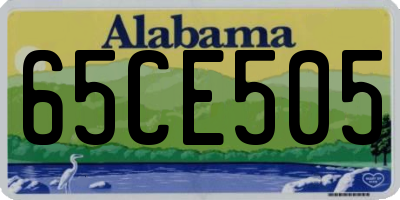 AL license plate 65CE505
