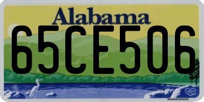 AL license plate 65CE506