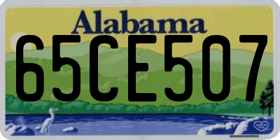 AL license plate 65CE507