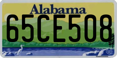 AL license plate 65CE508