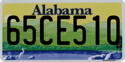 AL license plate 65CE510