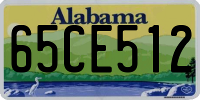 AL license plate 65CE512