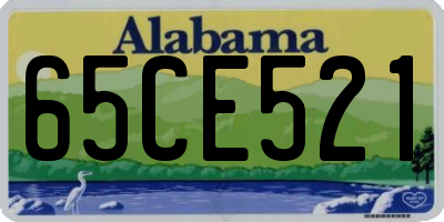 AL license plate 65CE521