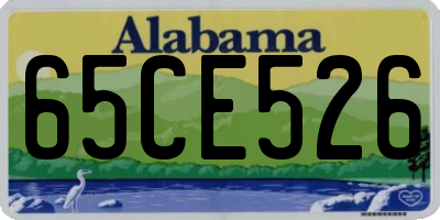 AL license plate 65CE526