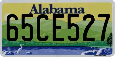 AL license plate 65CE527