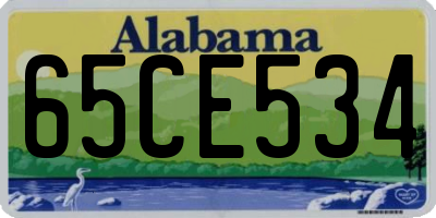 AL license plate 65CE534