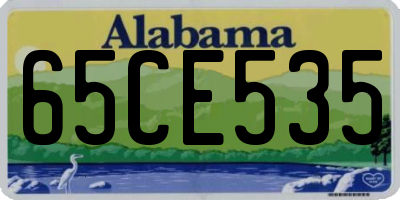 AL license plate 65CE535