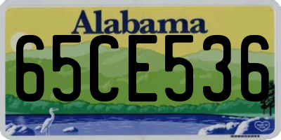 AL license plate 65CE536