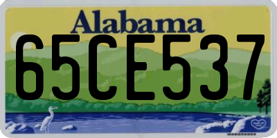 AL license plate 65CE537