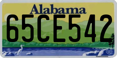 AL license plate 65CE542