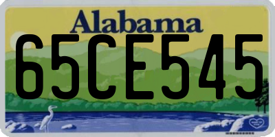 AL license plate 65CE545