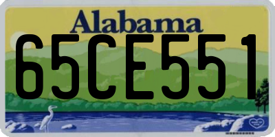 AL license plate 65CE551