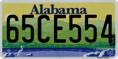 AL license plate 65CE554
