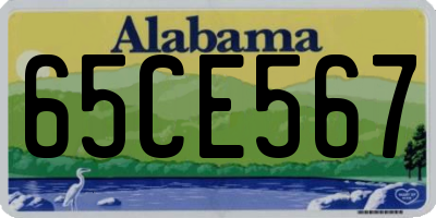 AL license plate 65CE567