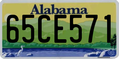 AL license plate 65CE571