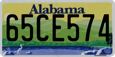 AL license plate 65CE574