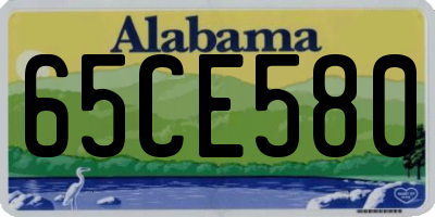 AL license plate 65CE580