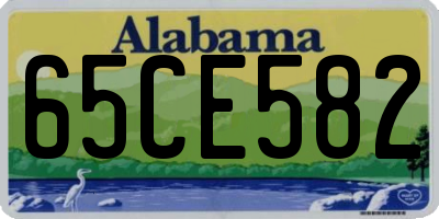 AL license plate 65CE582