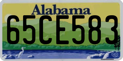 AL license plate 65CE583