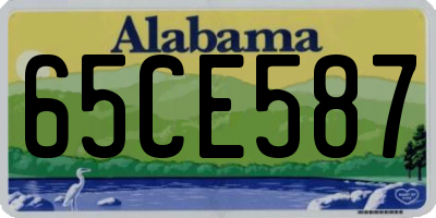 AL license plate 65CE587