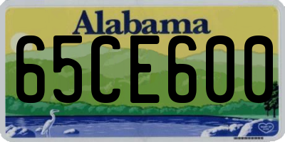 AL license plate 65CE600