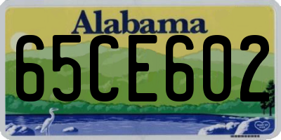 AL license plate 65CE602