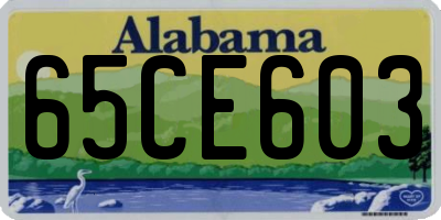 AL license plate 65CE603