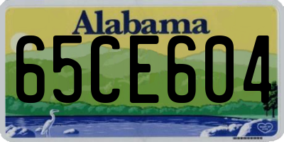 AL license plate 65CE604