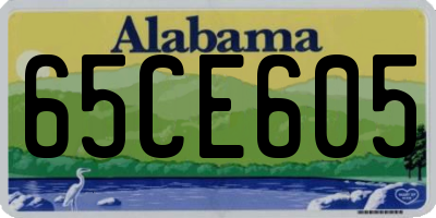 AL license plate 65CE605