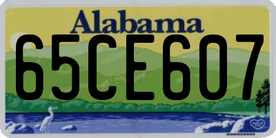 AL license plate 65CE607