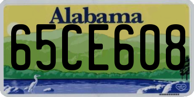 AL license plate 65CE608