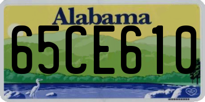 AL license plate 65CE610