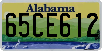 AL license plate 65CE612