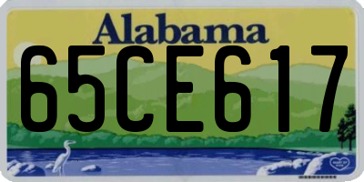 AL license plate 65CE617