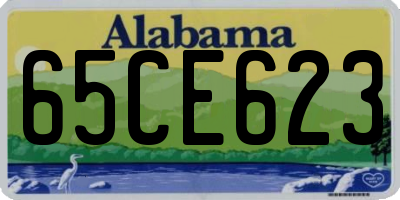 AL license plate 65CE623