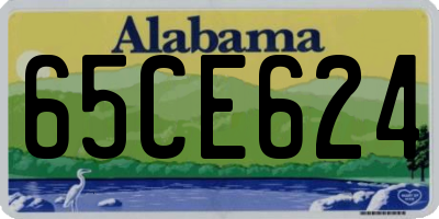AL license plate 65CE624