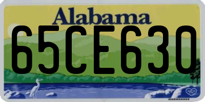 AL license plate 65CE630