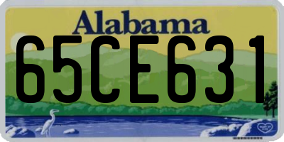 AL license plate 65CE631