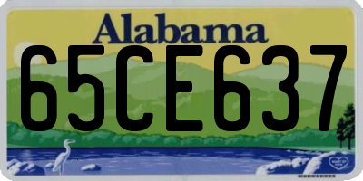 AL license plate 65CE637